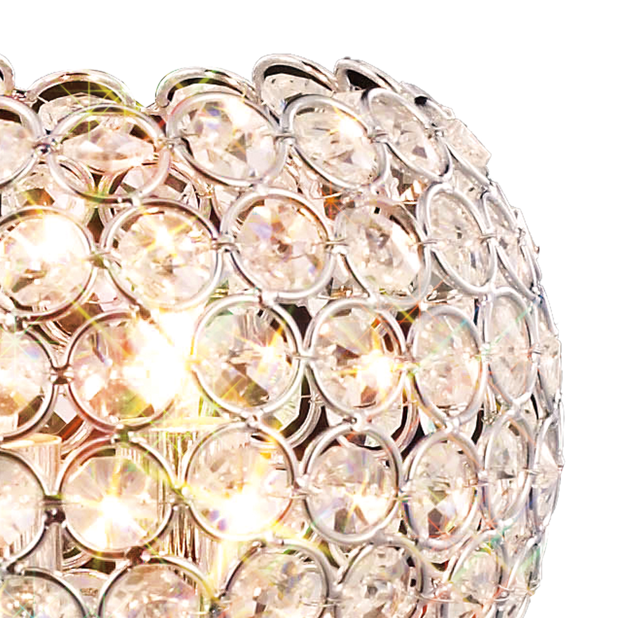 Ava Polished Chrome Crystal Table Lamps Diyas Shaded Table Lamps